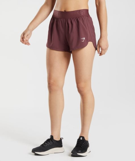 Women's Gymshark Training Loose Fit Shorts Dark Brown | NZ 6ZYXWU